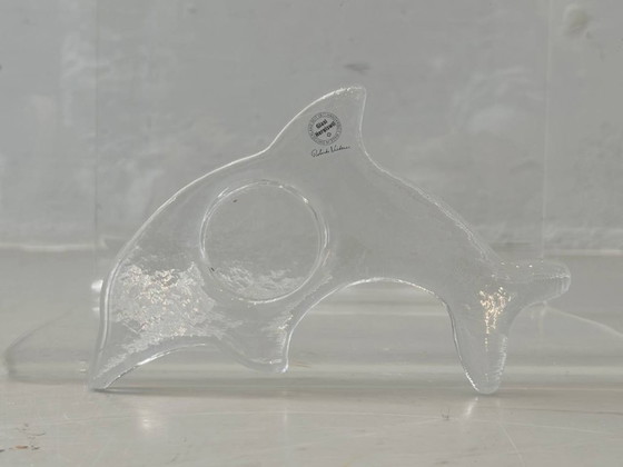 Image 1 of Glasi Hergiswil Kerzenhalter aus massivem Glas, Schweiz, 1960er–1970er Jahre