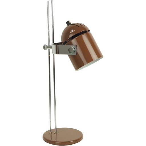 Vintage verstelbare metalen en chromen tafellamp van Stanislav Indra voor Combi Lux, Tsjecho-Slowakije 1970