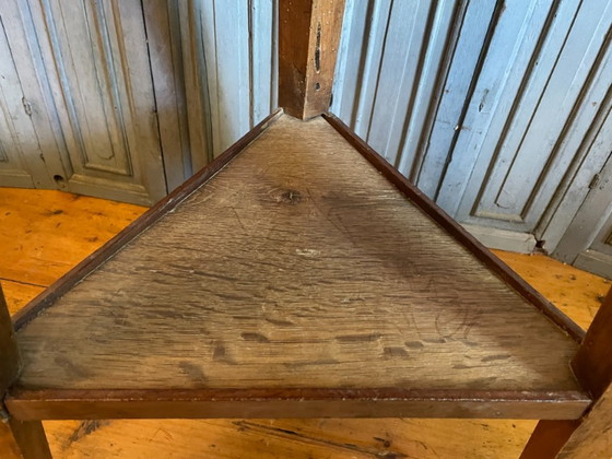 Cricket Table Side Table 19th Century, Wood, Brown, Rustic (photo 7 of 10)