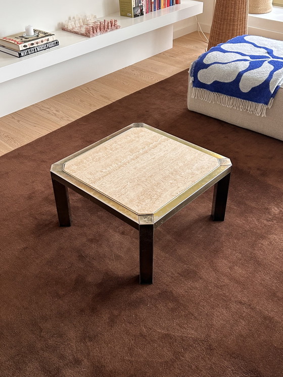 Image 1 of Vintage Fedam travertine coffee table