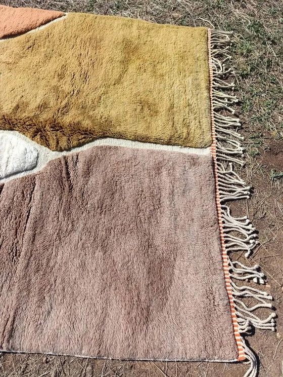 Alfombra bereber marroquí Mrirt 300 × 200 cm – lana gruesa, patrón abstracto – Algodón, Bohemian (photo 6 of 10)
