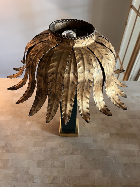 Image 1 of Zeldzame Maison Jansen Palm tafellamp