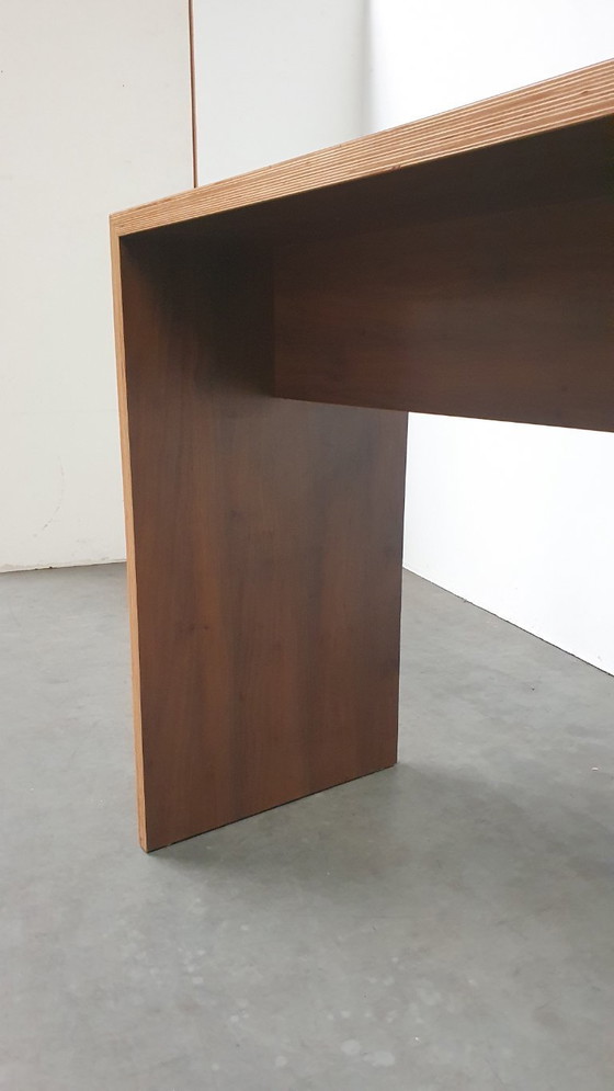 Image 1 of Tavolo da bar di design in legno di noce, tavolo in multistrato impiallacciato HPL