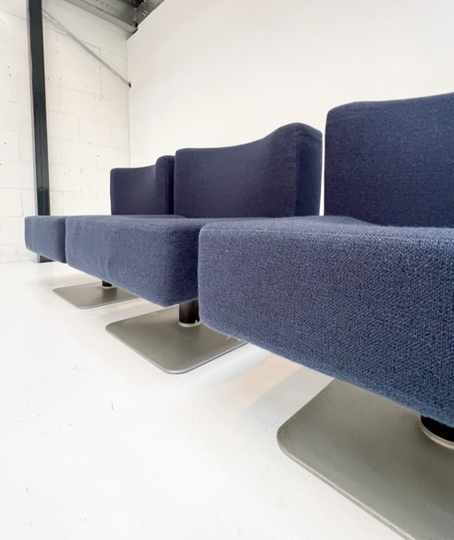 Mauser System 350 modular element bench by Herbert Hirche, 1980s