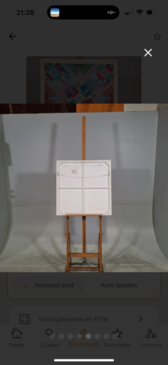 Image 1 of Roel Rolleman - acrylic painting - 1982 - 5:13 A.M. - 75x75 cm