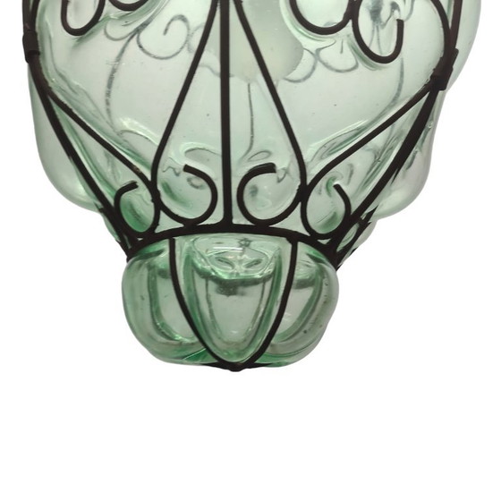 Suspension vénitienne vintage en verre de Murano vert, années 60/70 – Glass (photo 6 of 7)