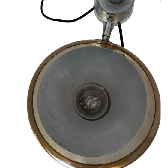 Image 1 of Mushroom hanging pendant with three spheres - Space Age / Pop Art - Including adjustable power cord and ceiling canopy - Smoked 