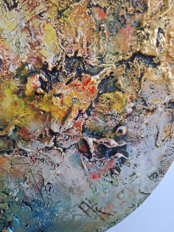 Image 1 of Eyecatcher – Round Art Object Mixed Media/Material Art Ø 40 cm
