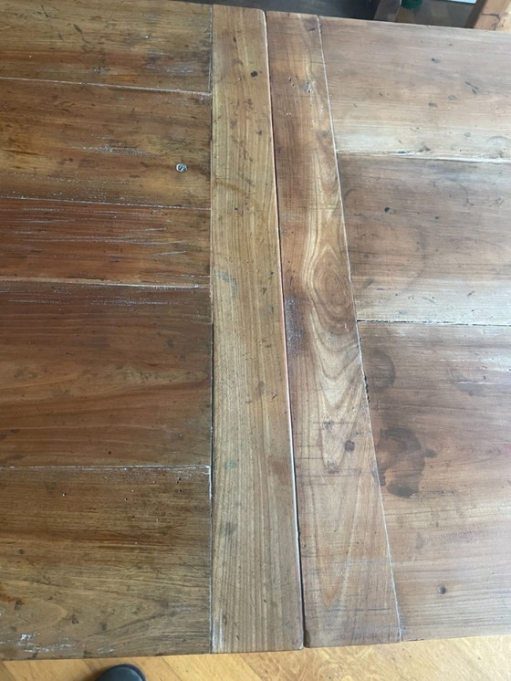 Image 1 of Mesa extensible Mesa de comedor Mesa Madera de cerezo Antigua Francesa