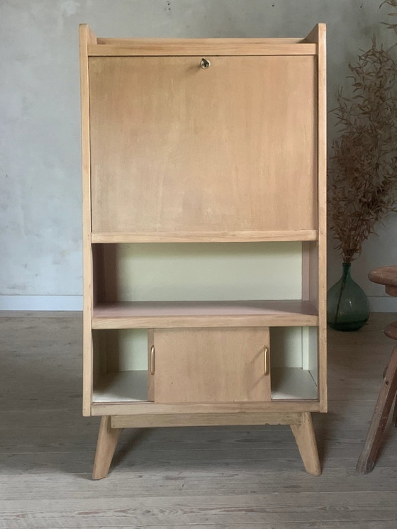 Vintage piramidevormig secretair bureau bibliotheek – Wood (photo 6 of 13)