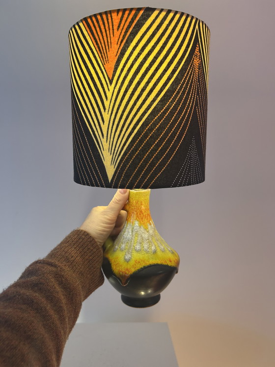 Image 1 of Striking vintage table lamp - upcycled from Bay ceramics