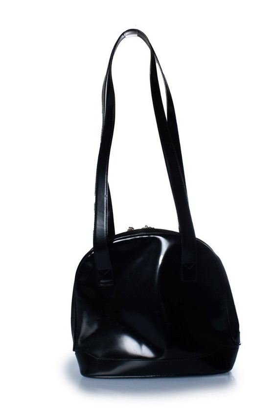 Bolso de bambú de piel brillante de Gucci en color negro. – Bolsos de hombro, Calfskin (photo 3 of 8)