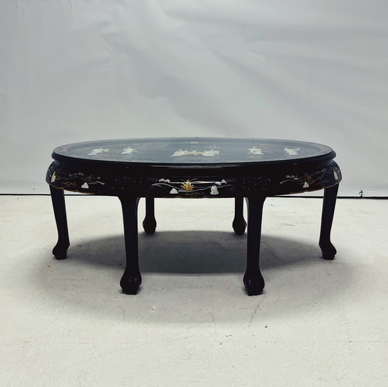 Image 1 of Chinese Coffee Table With 6 Matching Stools