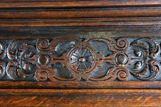 Image 1 of 17th century Dutch pilaster cabinet.