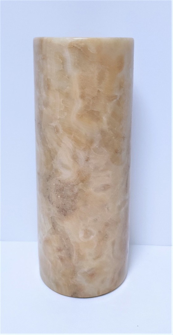 Image 1 of 1970s onyx roller vase