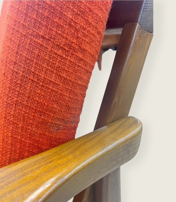 Image 1 of Poltrona vintage / poltrona da cocktail – anni '60 – stile scandinavo – legno massello – rivestimento originale sfoderabile