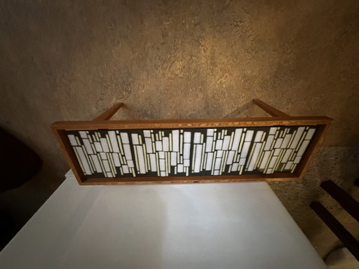 Unique Vintage Mid-Century Coffee Table, Presumably 1960s/70s – salontafels, Wood, Ceramic
