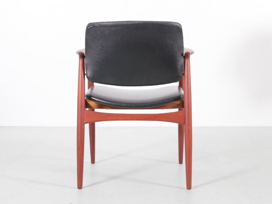Image 1 of Paar Scandinavische teakhouten fauteuils model 66