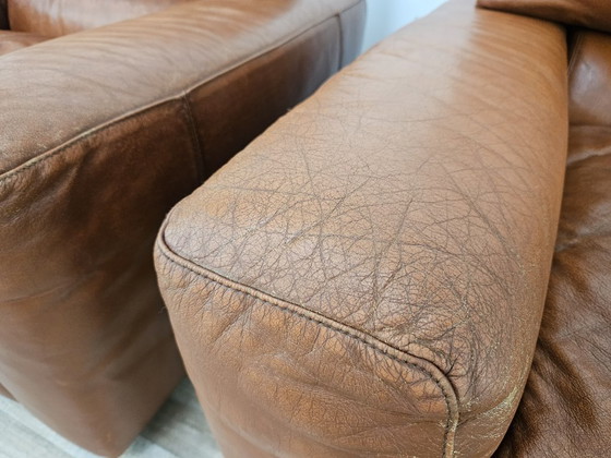 Osaka Brown Leather Armchairs by Moroso, 1980 (photo 9 of 21)