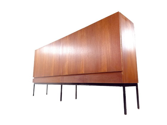 Vintage B60 Teak Highboard van Dieter Waeckerlin – Behr – High boards, Metal, Wood (photo 3 of 7)