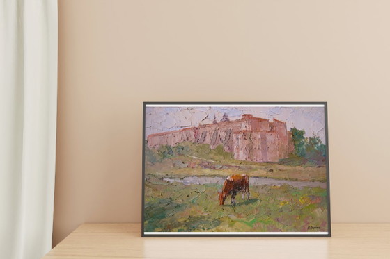 Origineel olieverfschilderij Natuurlandschap Koeienweide Zomerdag – Schilderijen & Tekeningen, Canvas (photo 3 of 8)