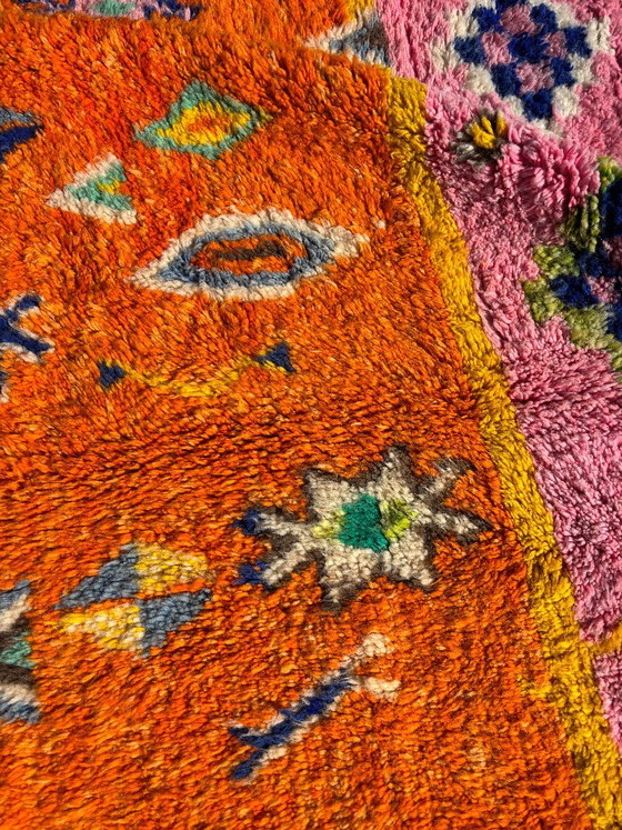 Pink and Orange Moroccan Berber Rug 220x260 cm – Handwoven Boujad Wool Carpet – Rugs & carpets (photo 5 of 12)
