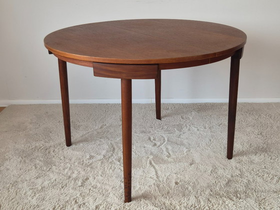 Roundette Teak Extendable Dining Set by Hans Olsen for Frem Røjle, Denmark 1960s – Wood, Skai (photo 16 of 29)