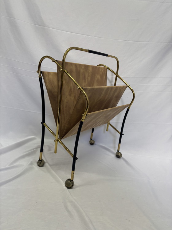 Image 1 of Portariviste vintage in ottone, design degli anni '50 di Cesare Lacca