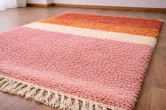 Image 1 of Traditioneel handgemaakt vloerkleed van natuurlijke wol, 150/250 cm