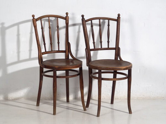 Antique Thonet bentwood chairs (c.1920). Set of 4 pieces #14 – Dining chairs (photo 18 of 40)