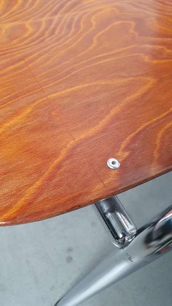 Sedia vintage Pagholz School dal design industriale anni '60, stile retrò – Sedie da pranzo, Wood, Chrome (photo 12 of 15)