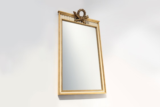 Image 1 of French Gild and Creme Framed Louis Philippe Style Mirror