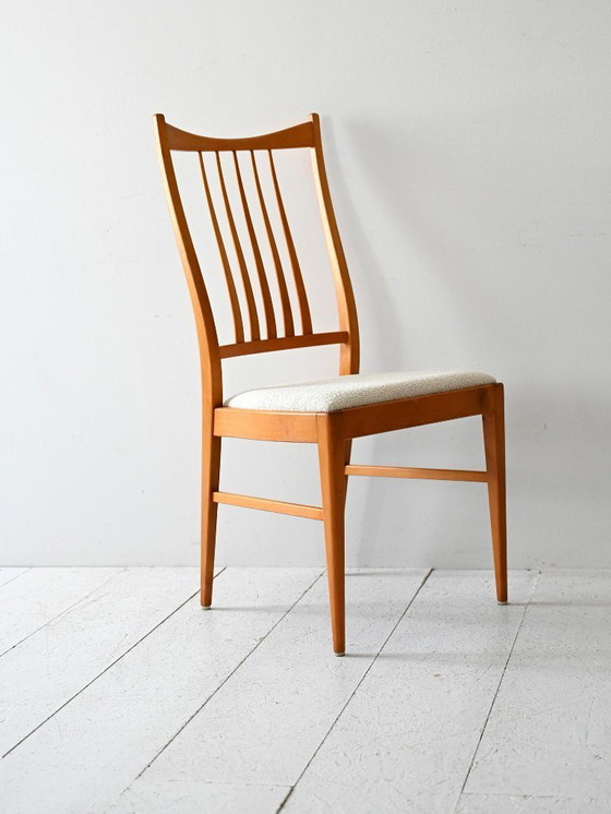 Image 1 of Set of 4 Vintage Scandinavian Beech Chairs from the 1950s