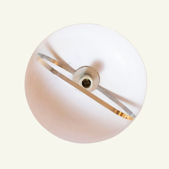 Image 1 of Witte Italiaanse hanglamp uit het ruimtetijdperk, jaren 70