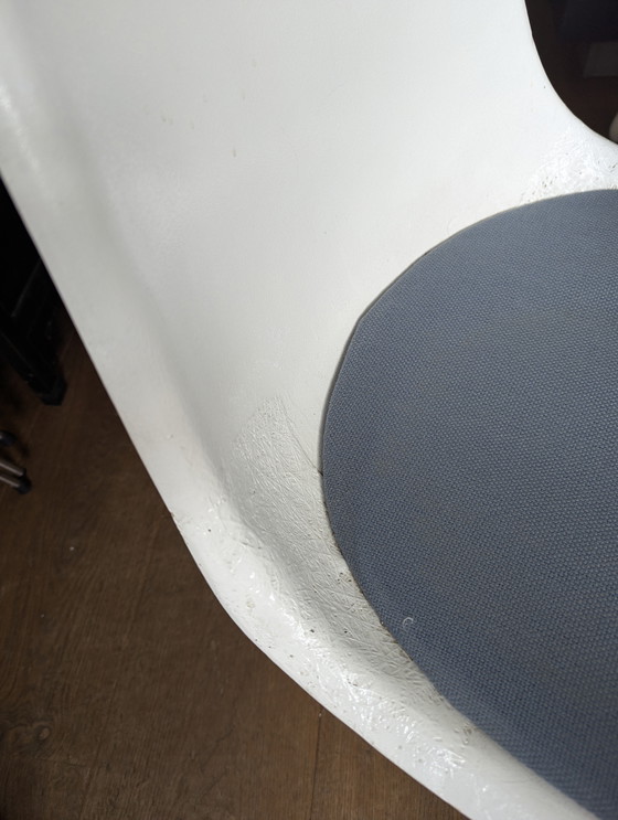 Image 1 of 6 sedie Herman Miller La Fonda Eames bianche vintage