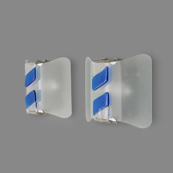 Image 1 of Paar Muranoglas-Applikationen, 80er Jahre