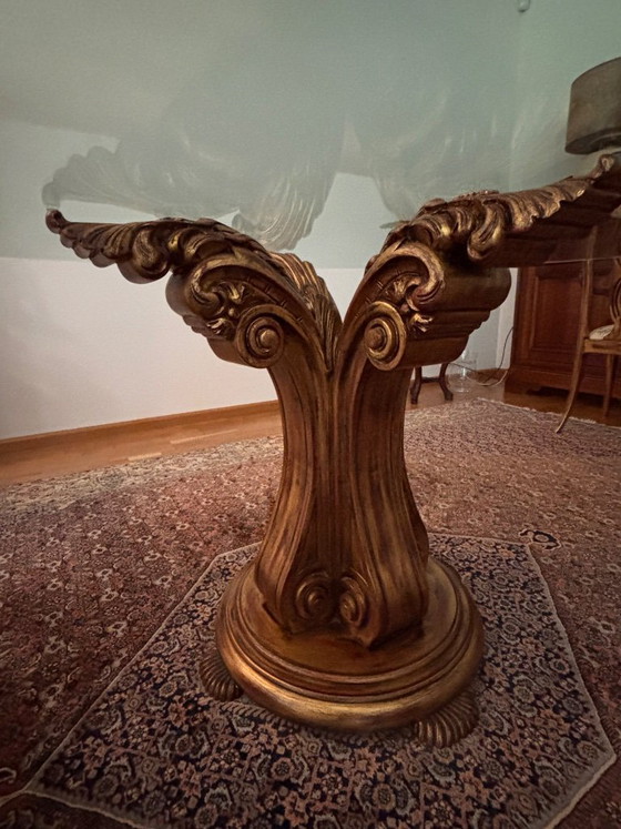 Image 1 of Table ovale exclusive en verre avec 6 fauteuils