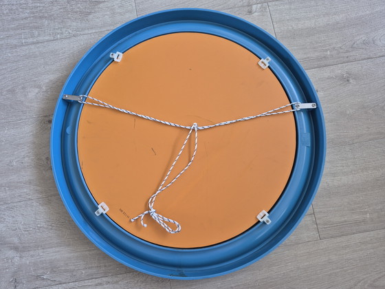 Image 1 of Carrara & Matta Mirror: Vintage XL Round Mirror Blue