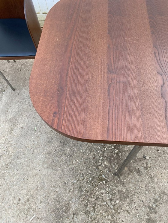 Image 1 of Mesa de teca Sam y cuatro sillas, modelo Fusion, de Sandra Kragnert para IKEA, Suecia, años 90