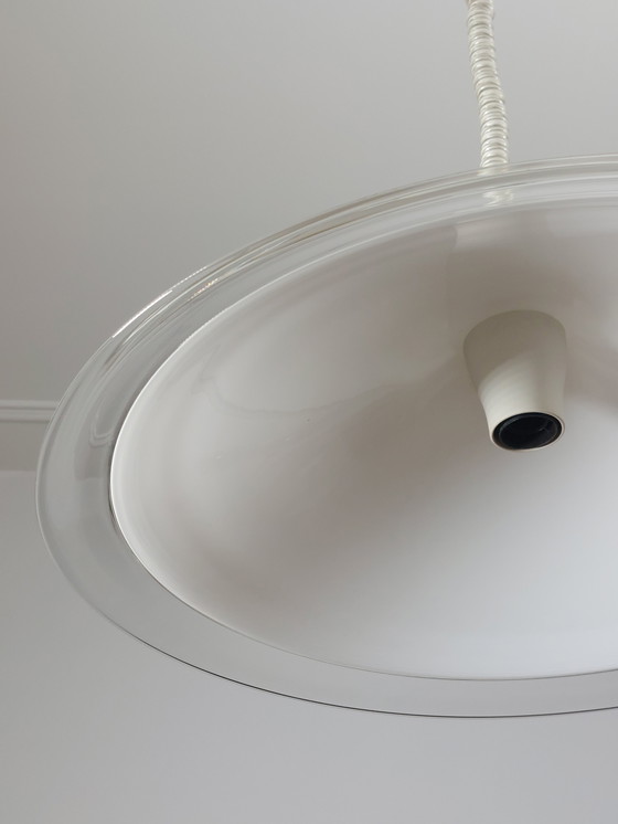 Image 1 of Vintage Mid Century Leucos Designer Deckenlampe Pendelleuchte Italien 