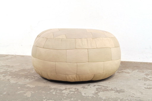Pouf vintage en cuir patchwork XL 1960s/70s