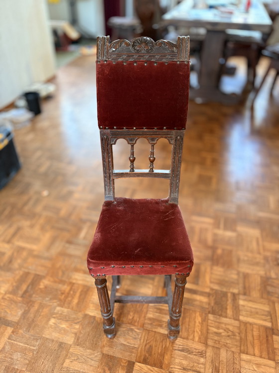 Image 1 of Antiker Hochstuhl – Viktorianischer/Renaissance-Stil