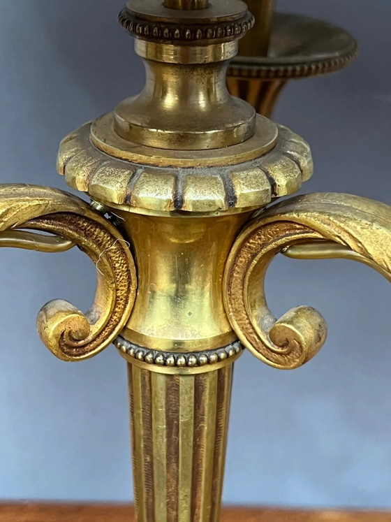 Lampe de style Louis XV. Bronze massif doré. (photo 5 sur 7)