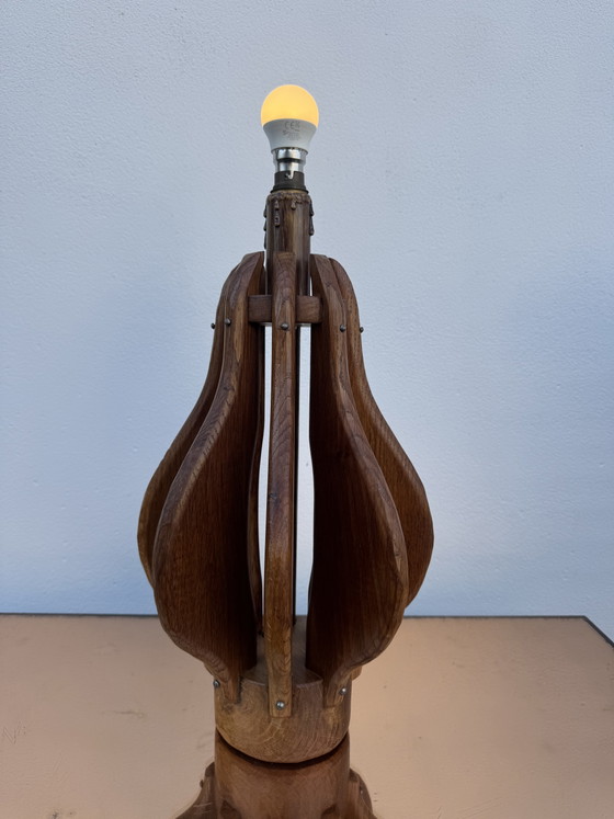 Brutalist Teak Wood Lamp, 1960s – Table lamps (photo 9 of 14)