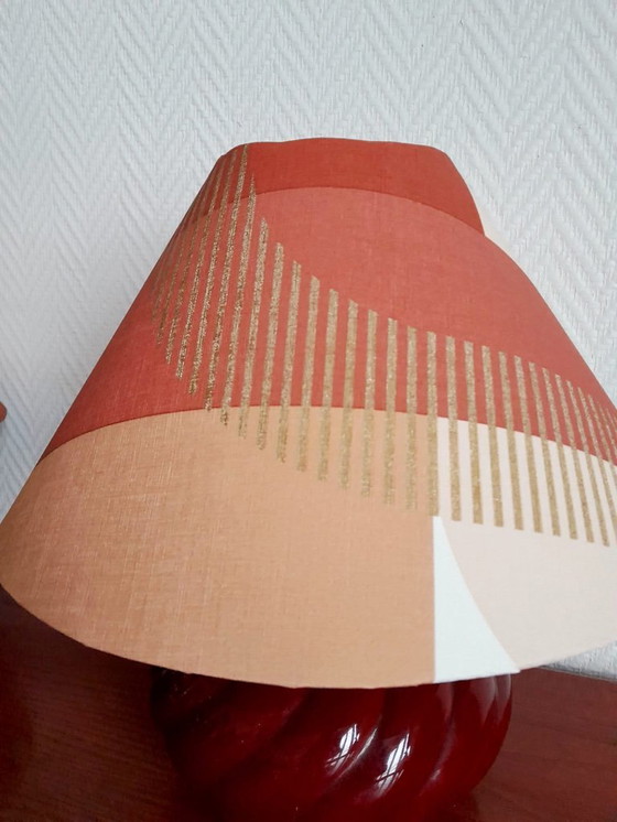 Image 1 of 2x vintage ceramic bedside lamps