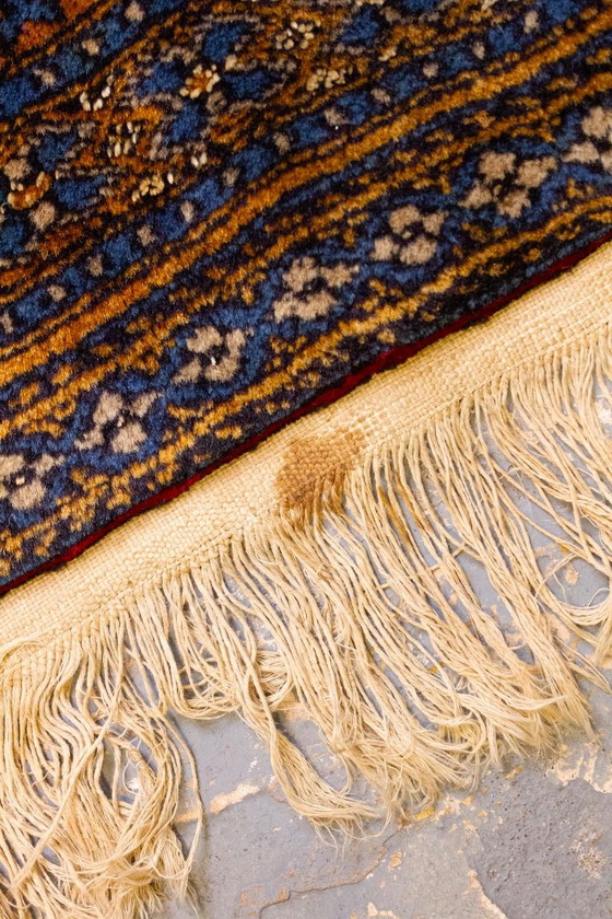 Antique Brown Persian Wool Rug With Blue Patterns – Rugs & carpets (photo 7 of 7)