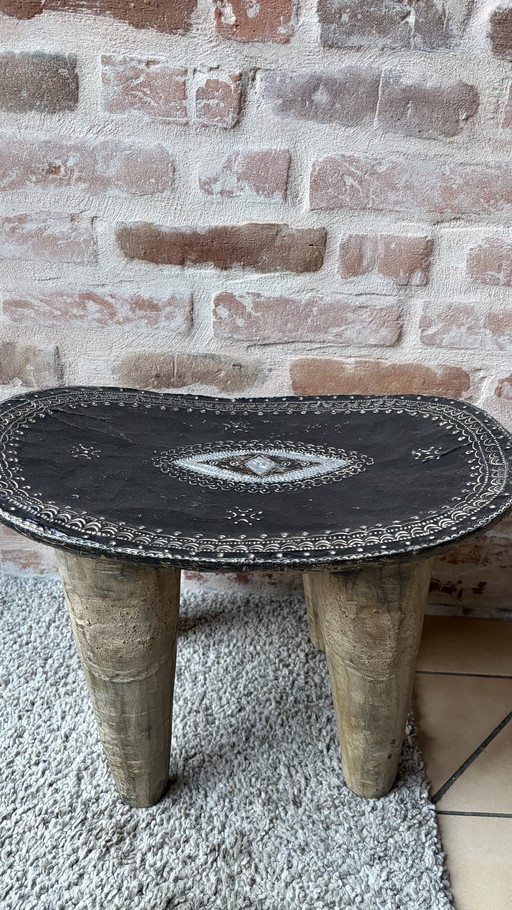 Taburete Senoufo vintage, madera, África