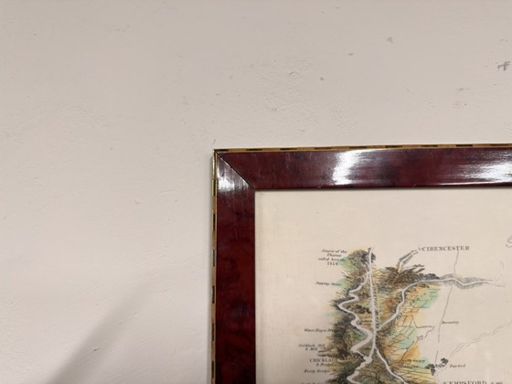 Englischer Druck Themse im Walnussrahmen – Kunst, Glas, Papier (photo 7 of 10)