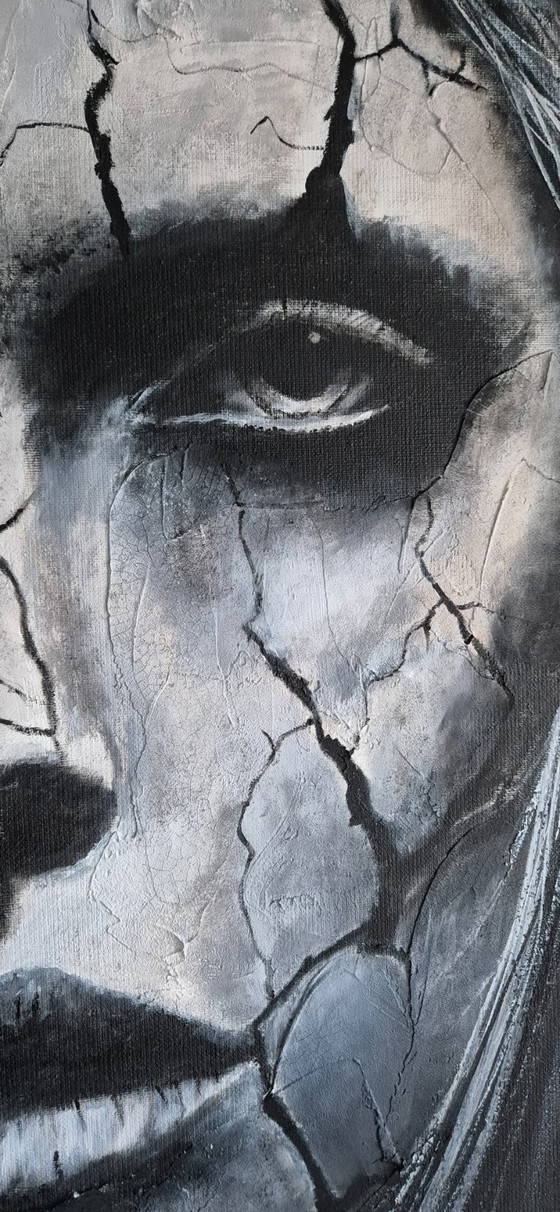 Cuando la piel se rompe - Pintura de técnica mixta – Pinturas y dibujos, Canvas (photo 4 of 12)