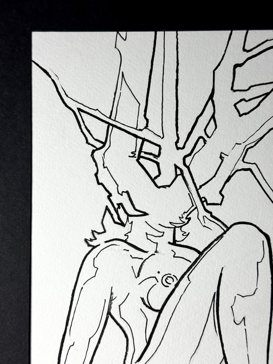 Image 1 of Eugène Eechaut (1928-2019) - framed ink diptych - 1980s, 